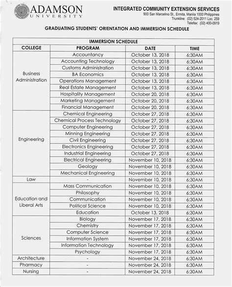 Adamson U: Engineering courses offered .
